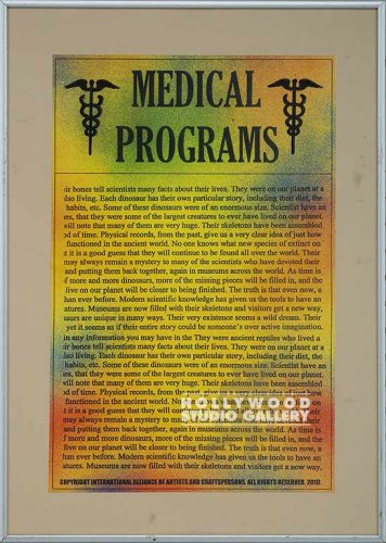 20X14 MED. PSTR/"MEDICAL PROGRAMS":