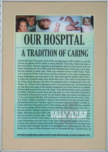 20X14 MED. PSTR/"OUR HOSPITAL"