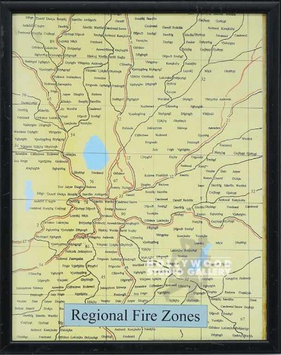 15X12 YELLOW MAP/REGIONAL FIRE ZONE