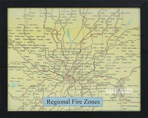 12X15 YELLOW MAP/REGIONAL FIRE ZONE