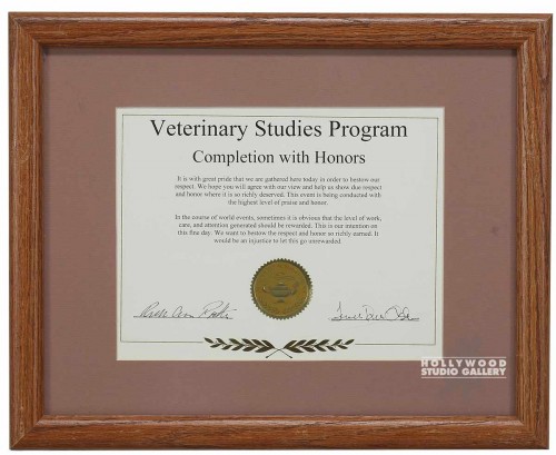 15X12 VET/COMPLETION W/HONORS