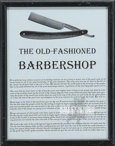 12X9 "THE OLD FASHIONED BARBER"