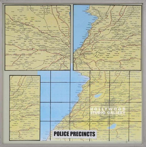 20X20POLICE PRECINCTS MAP/MTL FRAME
