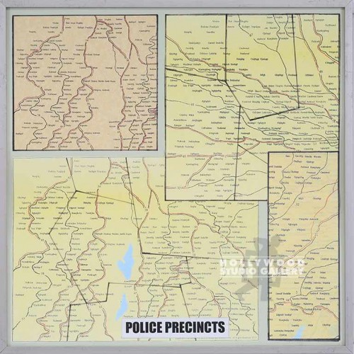 20X20POLICE PRECINCTS MAP/MTL FRAME