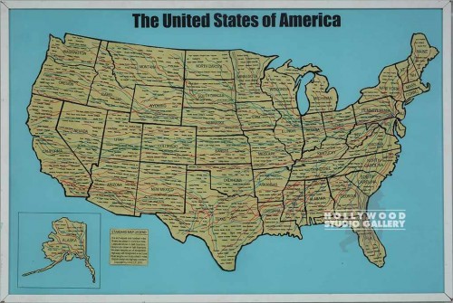 29X43 J.J U.S.A MAP