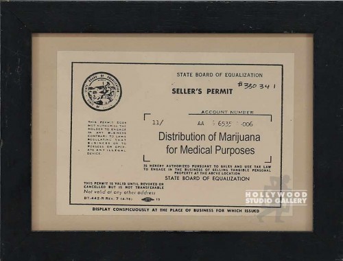 6X8BLK FRM/SELLERS PERMIT/MARIJUANA