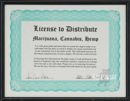 9X12 DSTBTN OF MED.MARIJUANA/PERMT