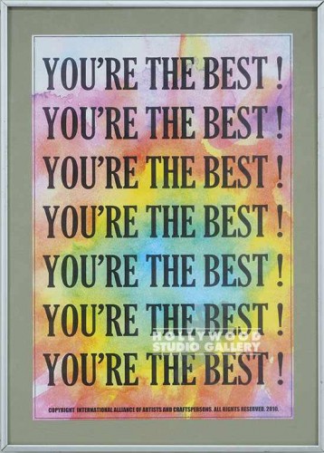 18X13 YOU`RE THE BEST WORDS