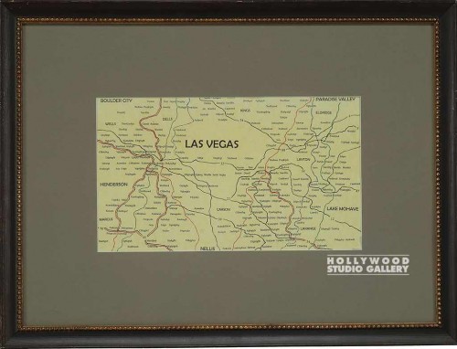 19X13BRN FRM/CLOSE UP MAP/LAS VEGAS