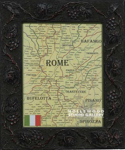 19X16 ORNTE FRM/MAP CLOSE UP/ROME