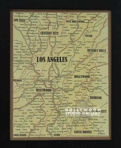 16X13BLK FRM/MAP CLOSE UP/LOS ANGLS