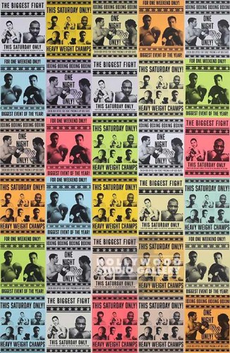 62X39"3 GREAT FIGHTS"MULTI CLR/PSTR