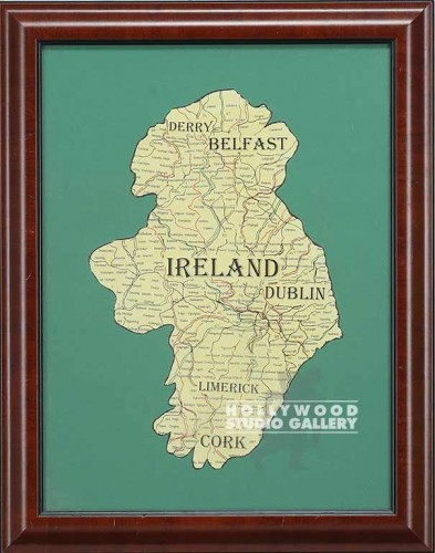 27X21 MAP CLOSE UP/IRELAND/BRN FRM
