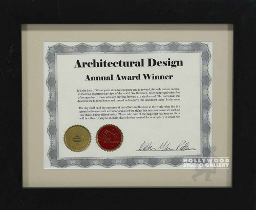 13X16 BLK  FRM/ARCHITECTURAL CERTF