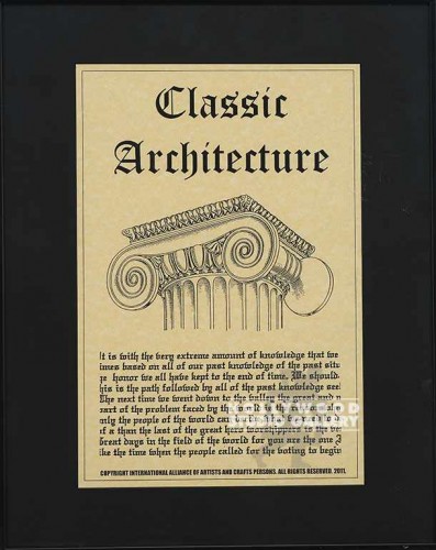 20X16 "CLASSIC ARCHITECTURE"BLK FRM