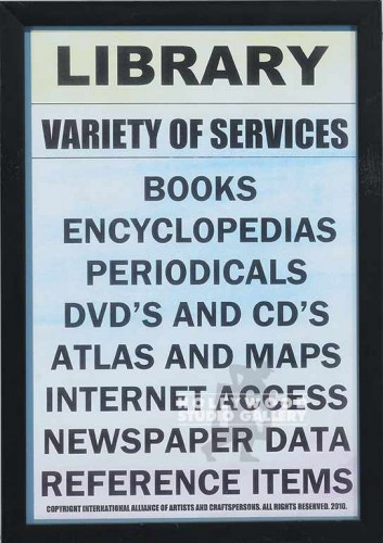 17X12 "LIBRARY" VARIETY OF"BLK FRM