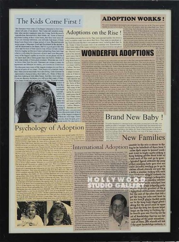21X15 BLK FRM/ADOPTION/NEWSLETTERS