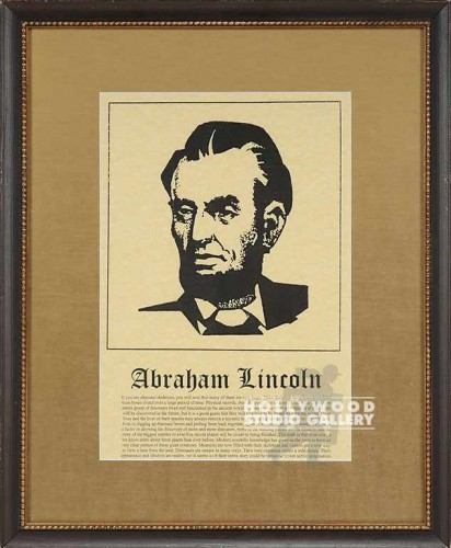 23X19 BRWN FRM/ABRAHAM LINCOLN