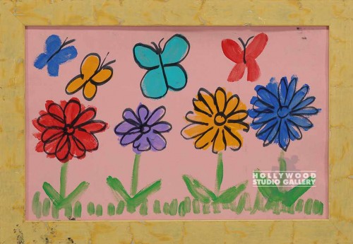 14X20PINK PPR/KID DRAWING/BUTRFLIES