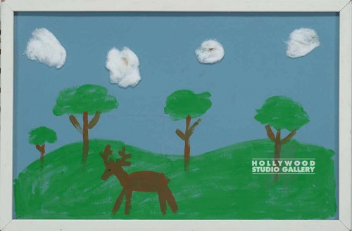 12X18 WHITE FRM/ KIDDIE DRWG/COTTON