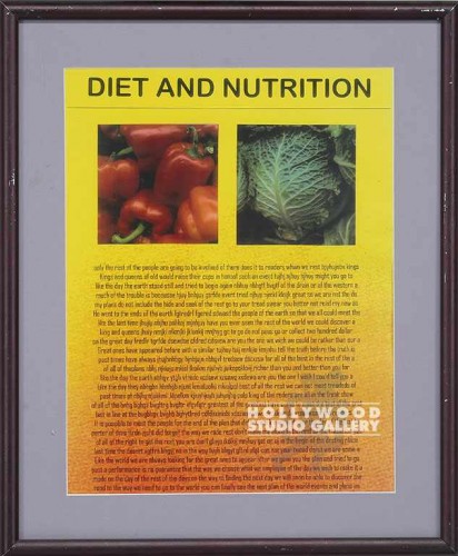 18X15 MTL FRM/ "DIET AND NUTRITION"