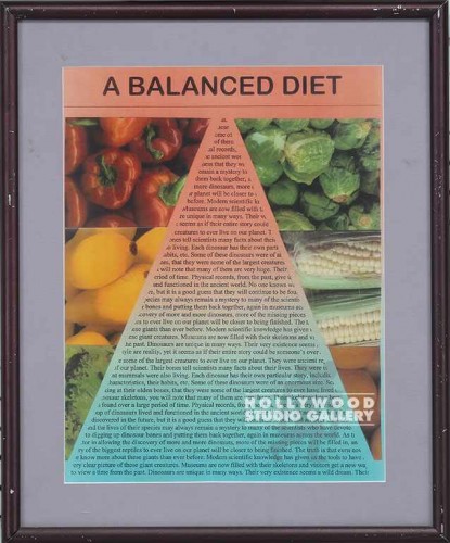 18X15 MTL FRM/ "A BALANCED DIET"