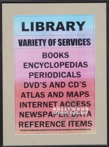 19X14BLK MTL FM/"LIBRARYVARIETY"