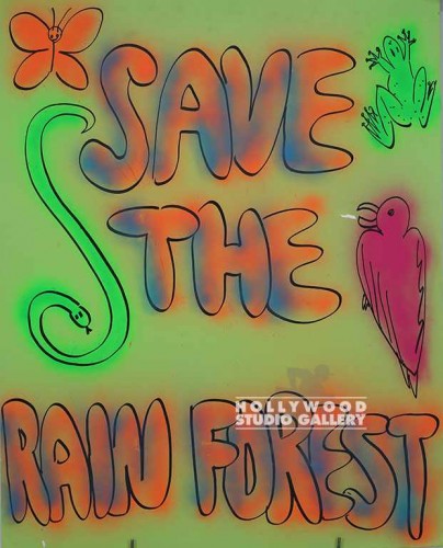 40X32 POSTER/ SAVE THE RAIN FOREST