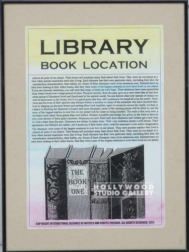 19X14BLK MTL FM/"LIBRARYLOCAITION"