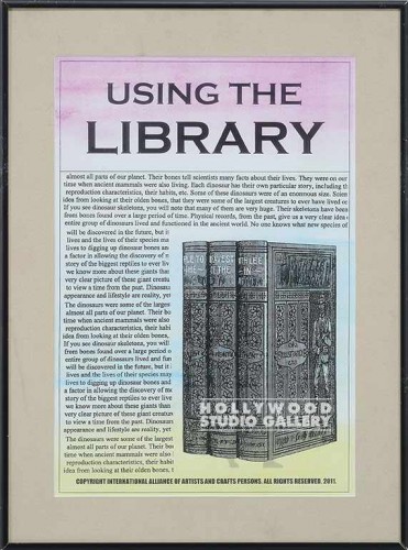 19X14BLK MTL FM/"USING THE LIBRARY"
