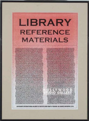 19X14BLK MTL FM/LIBRARYMATERIALS