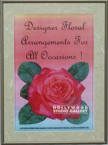 19X14SLR MTL FM/ DESIGNER FLORAL