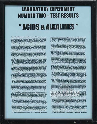 12X9 BLK WD FRM/ "ACIDS & ALKALINES