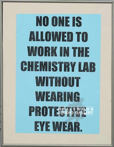 19X15 MTL FRM/"NO ONEEYE WEAR"