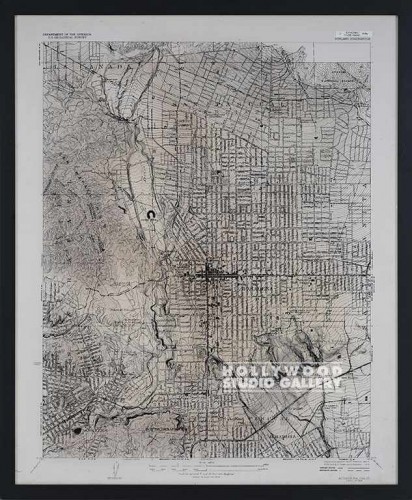 38X32 ND STREET MAP LA-PASADENA/BLK