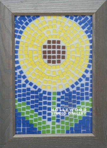 19X14 FAUX SUNFLOWER/ TILE