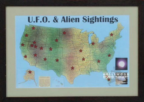 15X21 BLK FRM/ "U.F.O. SIGHTINGS"