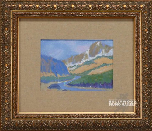 9X11 GLD ORNATE WD FRM/MOUNTAINS 1