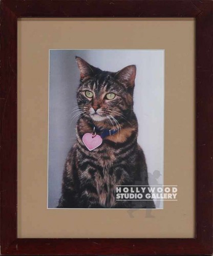 11X9 TABLETOP CAT W RED HEART