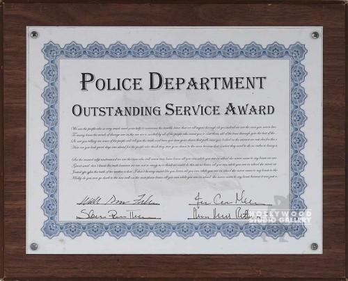 11X13 WOOD WALL POLICE PLAQUE