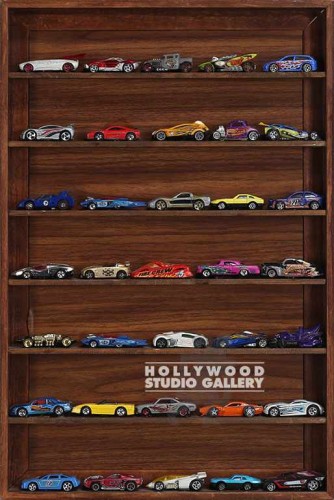 24X16 WOODEN SHELF/ TOY CARS