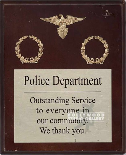 13X10 POLICE DEPARTMENT WALL PLAQUE
