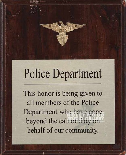 13X10 POLICE DEPARTMENT WALL PLAQUE