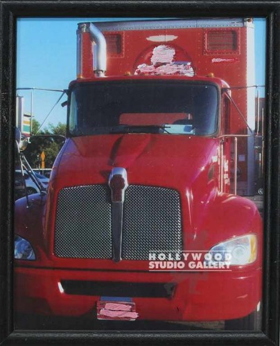 11X9 BLK FRM/CLR PHTO/ RED TRUCK