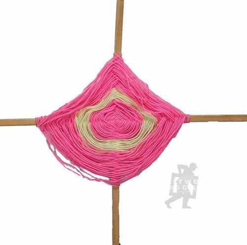 26x26 God`s Eye/Pink and Yellow