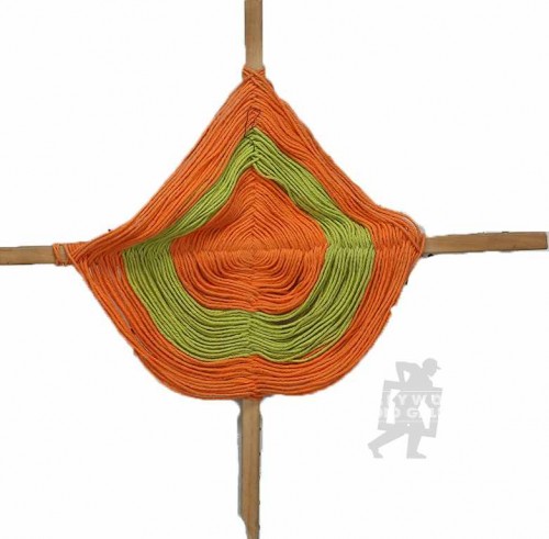 22x22 God`s Eye/Green and Orange