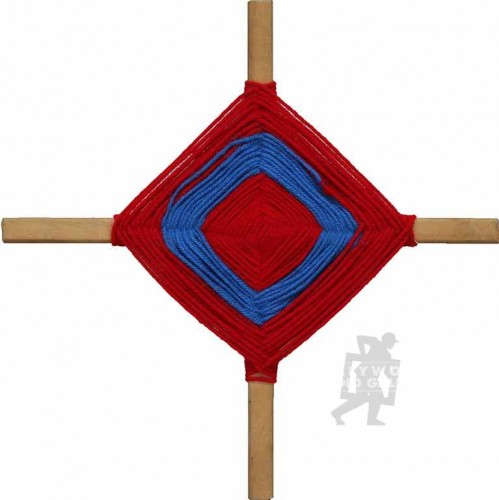 14x14 God`s Eye/Red and Blue