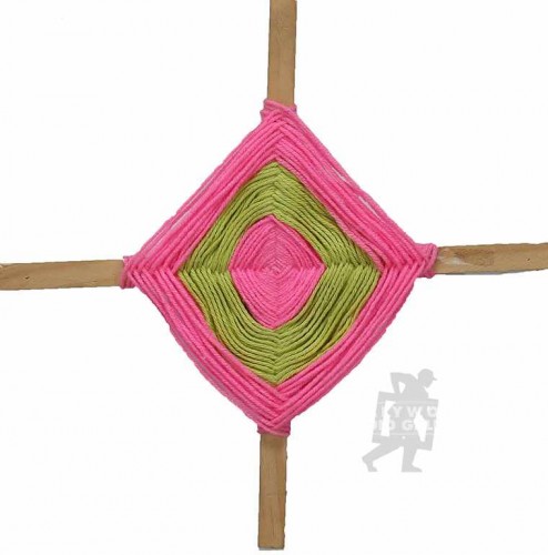 15x15 God`s Eye/Pink and Green