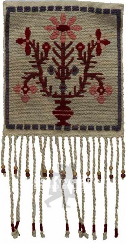 34X17 FRINGED FLORAL HANGING-70`S