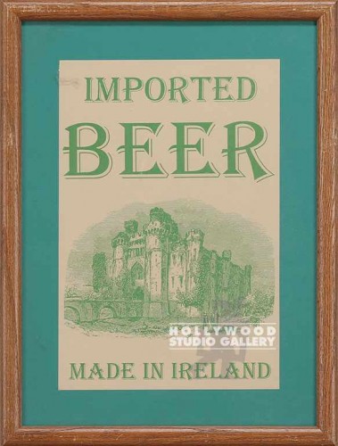 21X16 BRWN FRM/IRISH BEER AD/ MAT_